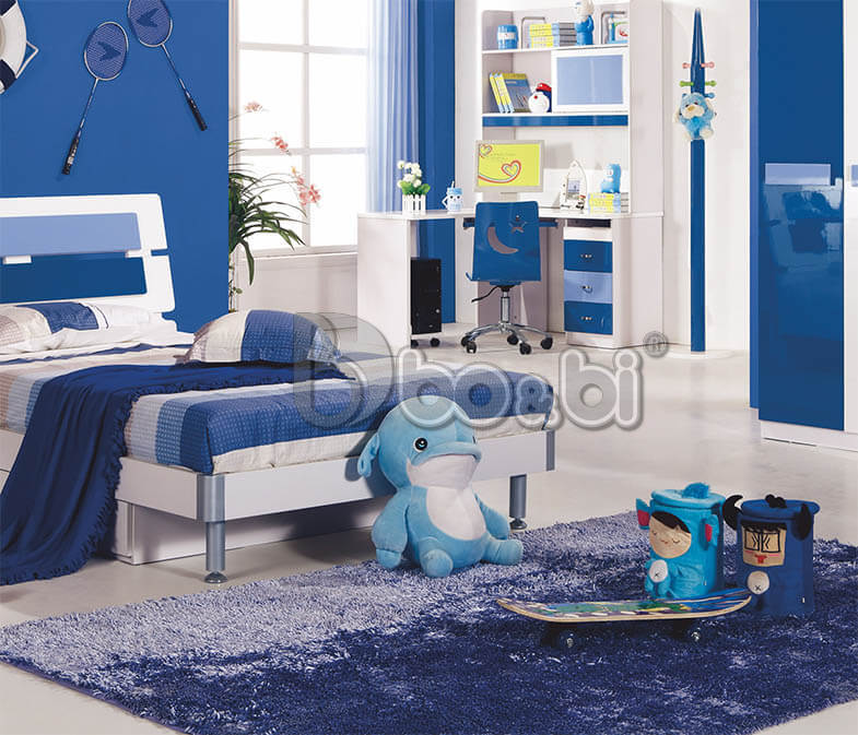 Giường ngủ trẻ em màu xanh cá tính BB BABY82g-3
